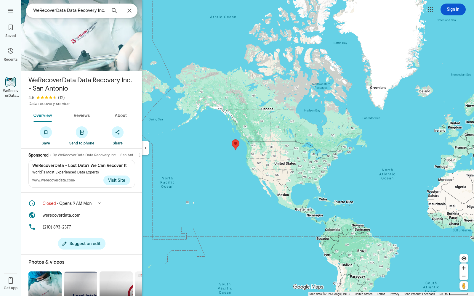 File:WeRecoverData-San-Antonio-maps-listing-ocean-pin-2026-07-26.png