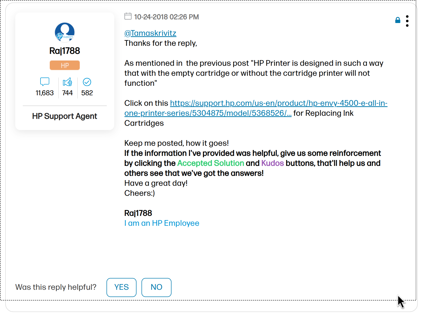 File:HP support rep says that the printer needs ink to work, ignoring the fact that the customer is asking about the SCANNER portion of the printer-scanner combo.png