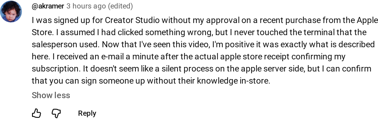 File:Apple Store trials YouTube comment akramer full.png
