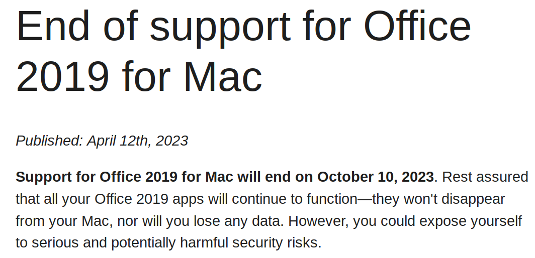 File:MS Office 2019 EOS page archived 2023.png
