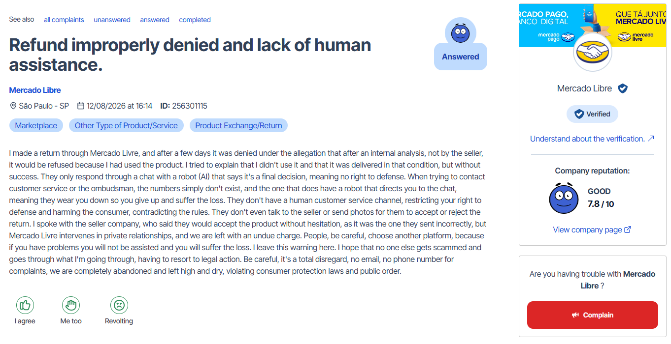 File:Customer complaint about AI on MercadoLivre.png