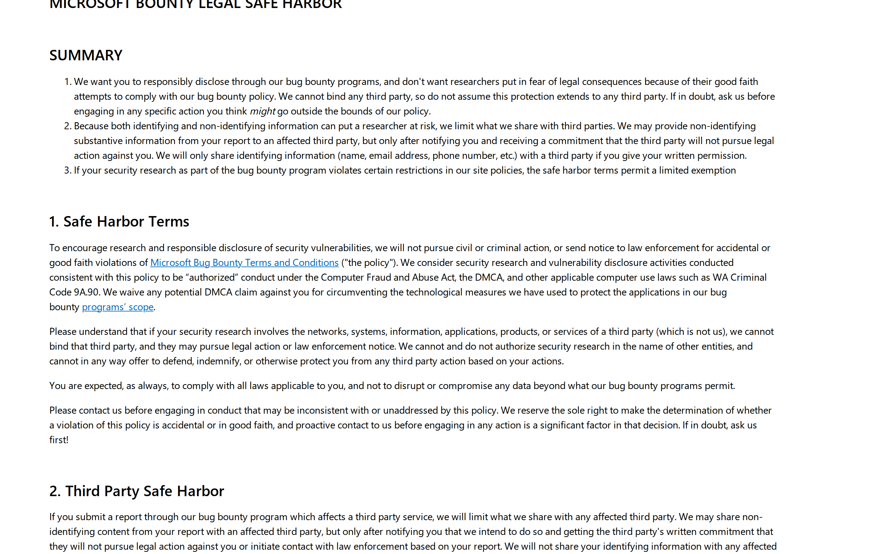 File:Microsoft MSRC Bug Bounty Safe Harbor terms.png