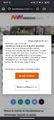 (machine-translated from Italian) screenshot of MeridioNews' consent-or-pay policy appearing after rejecting cookies on one of their articles, viewed from a mobile device