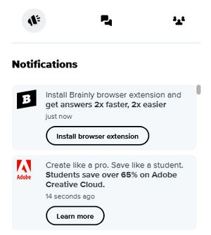 Brainly Advertising Overload Example.png