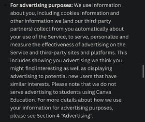 Canva privacy policy advertising section.jpeg