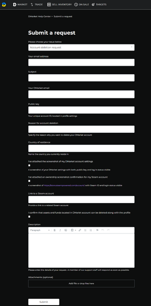 DMarket deletion request.png