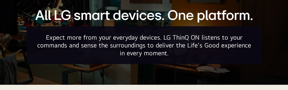 LG's AI Home page says the ThinQ ON hub "listens to your commands and sense the surroundings".[1]