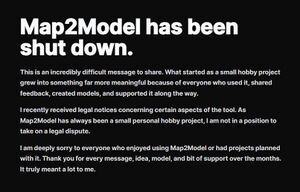 Map2Model-shutdown-notice.jpeg