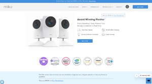 Miku's Website Showcasing their Baby Monitor and $9.99 "Care+" Subscription Service