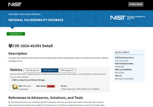 NVD CVE-2026-41091 RedSun description.png