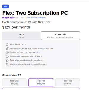 NZXT Flex store page