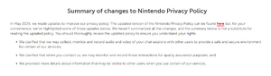 Nintendo privacy policy changes May 2025.png