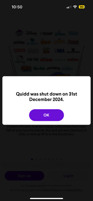Quidd App Pop-up message 03-2025.PNG
