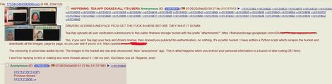 The original 4chan post advertising the leak.