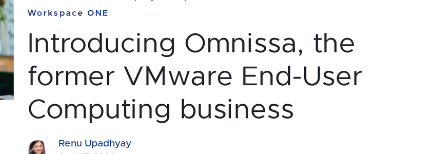 VMware's blog post introducing Omnissa, the former VMware End-User Computing business sold to KKR.[19]