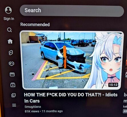 An example video that can normally be viewed on the guest account.
